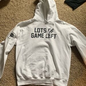 Champions Eco, barstool sports, white long sleeve sweatshirt, size M